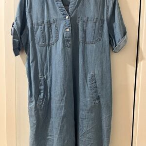 Suzy Shier Light Blue Denim Dress